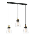 Lampa wisząca FRANCIS dł. 64,5cm 3xE27 | czarny/złoty