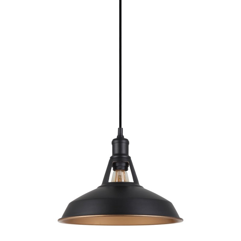 Lampa wisząca Freya śr. 31cm E27 | czarny/złoty
