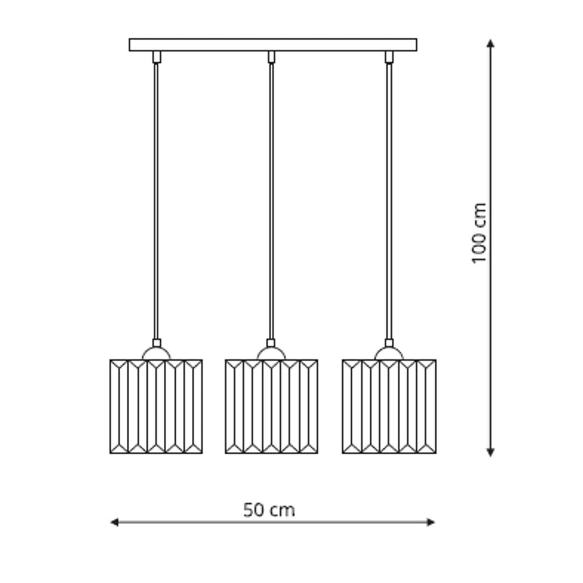 Lampa wisząca GALACTICO, czarny/transparentny, 3x60W E27