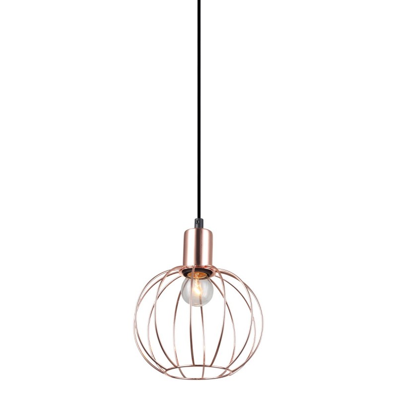 Lampa wisząca Gervais śr. 18cm E27 | czarny/miedziany