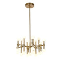 Lampa wisząca Giovanna dł. 60cm 65W 25xLED ciepła biel 3000K | brąz
