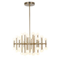 Lampa wisząca Giovanna śr. 70cm 94,2W 37xLED ciepła biel 3000K | brąz