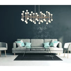 Lampa wisząca Giovannadł dł. 106cm 96W 38xLED ciepła biel 3000K | brąz