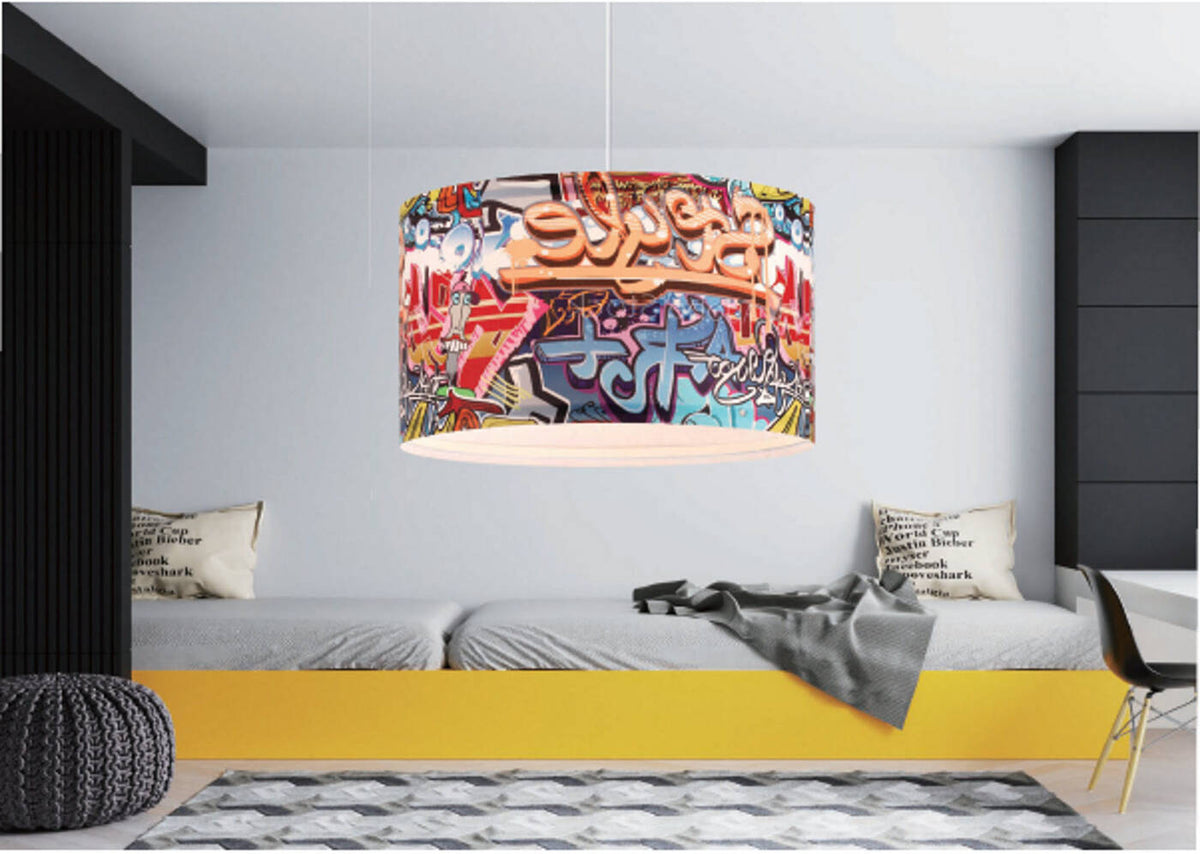 Lampa wisząca Graffiti Style, 1x60W E14