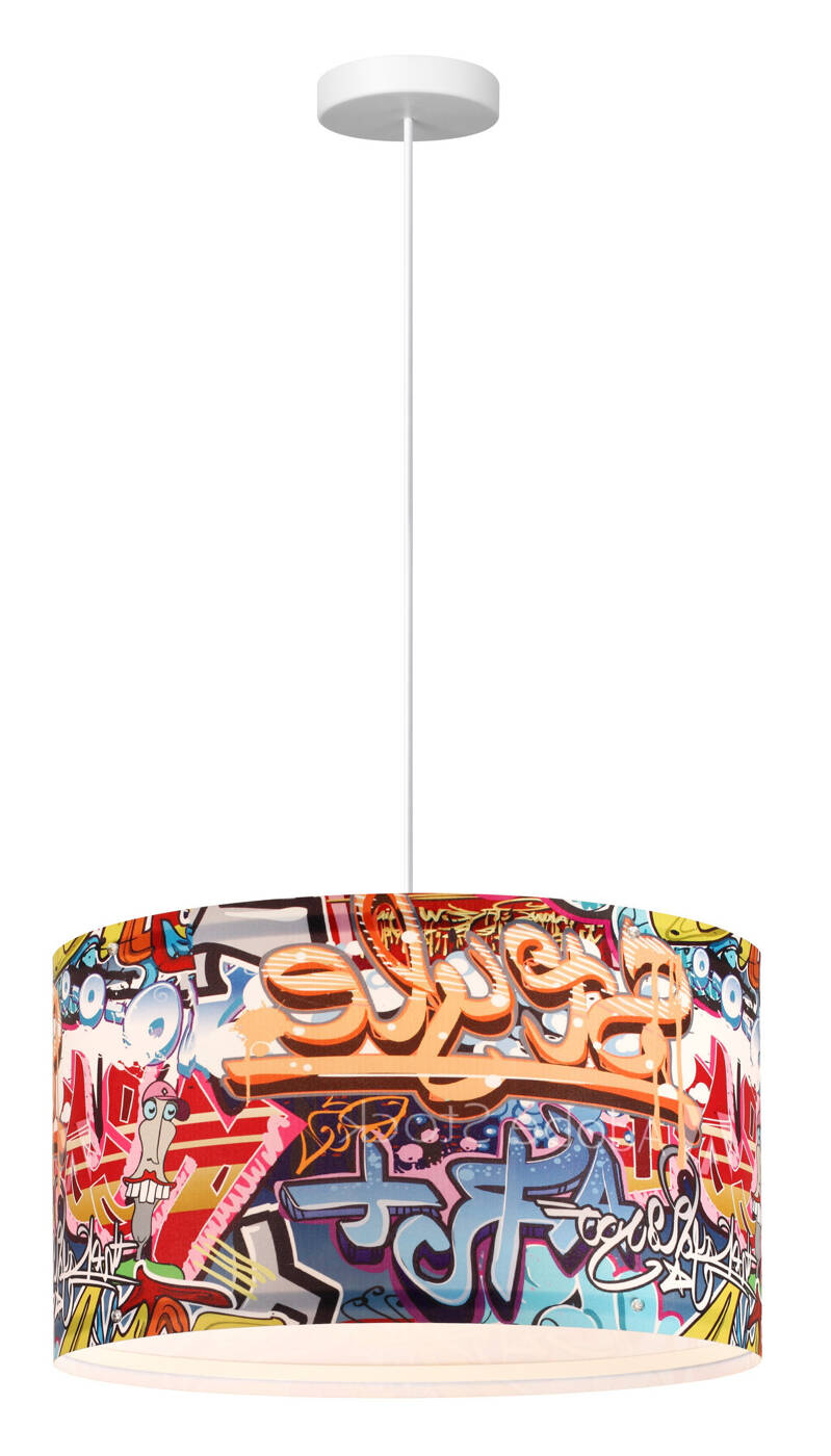 Lampa wisząca Graffiti Style, 1x60W E14