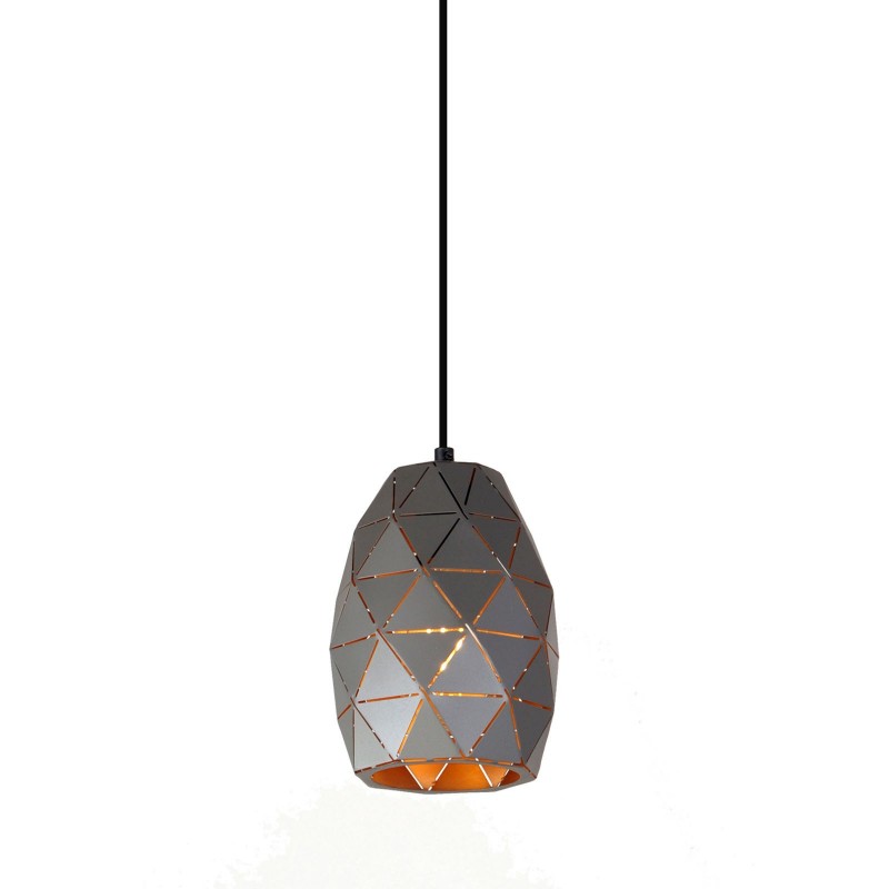 Lampa wisząca HARLEY śr. 15cm E27 | szary