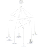 Lampa wisząca HAT, biała, 8x3W LED, barwa ciepła 3000K