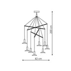 Lampa wisząca HAT, biała, 8x3W LED, barwa ciepła 3000K