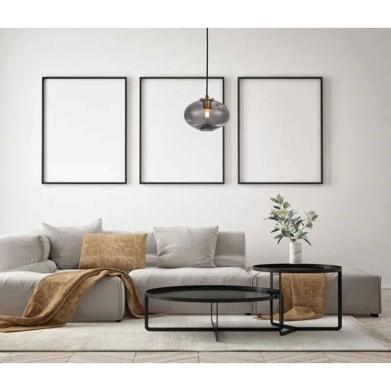 Lampa wisząca HATELLA śr. 22cm E27 | miedziany/dymiony