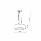 Lampa wisząca HUDSON, biały/złoty, 36W LED, barwa ciepła 3000K