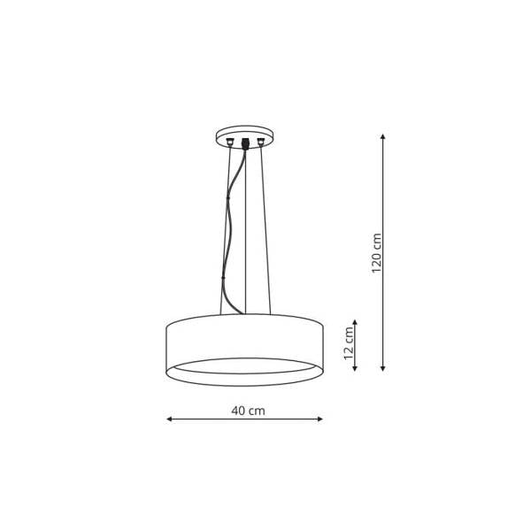 Lampa wisząca HUDSON, czarna, 36W LED, barwa neutralna 4000K