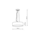 Lampa wisząca HUDSON, czarny/złoty, 36W LED, barwa ciepła 3000K
