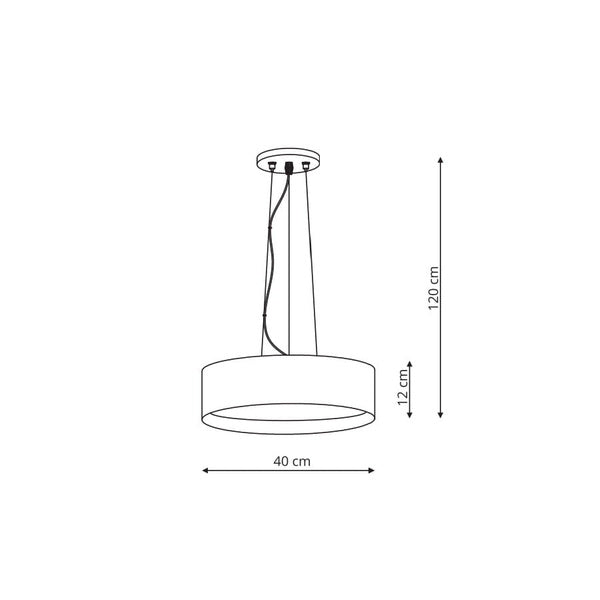 Lampa wisząca HUDSON, czarny/złoty, 36W LED, barwa ciepła 3000K