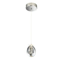 Lampa wisząca HUELTO śr. 10cm 5W LED ciepła biel 3000K | chrom