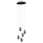 Lampa wisząca HUELTO śr. 30cm 24W LED ciepła biel 3000K | chrom