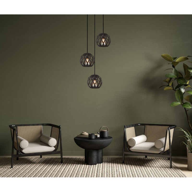Lampa wisząca Hilo śr. 44cm 3xE27 | czarny
