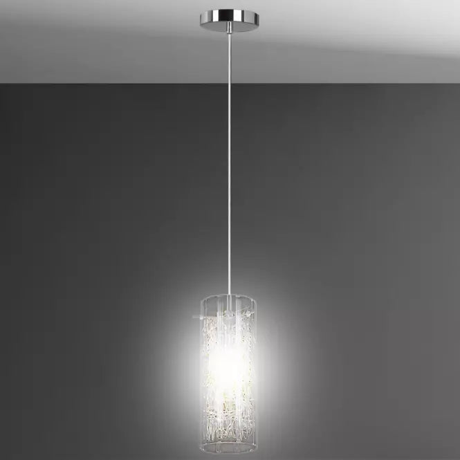 Lampa wisząca IBIZA MDM1903/1, chrom/transparentny, 1x40W E14