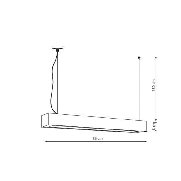Lampa wisząca IBROS duży 24W 4000K IP20 | biała