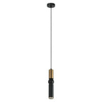 Lampa wisząca ISIDORA śr. 10cm GU10 | czarny/brąz antyczny