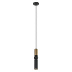 Lampa wisząca ISIDORA śr. 10cm GU10 | czarny/brąz antyczny