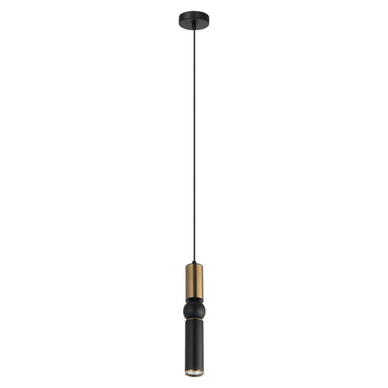 Lampa wisząca ISIDORA śr. 10cm GU10 | czarny/brąz antyczny
