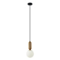 Lampa wisząca Italux Aldeva śr. 15cm E27 | brąz antyczny/czarny