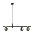 Lampa wisząca Italux Bletter dł. 91,5cm 3xG9 | czarny/dymiony