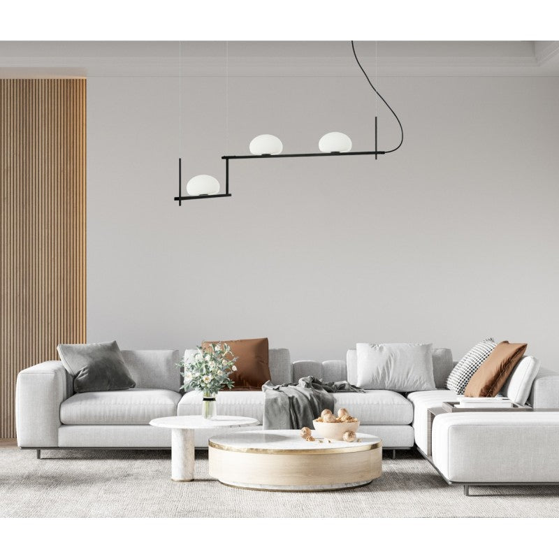 Lampa wisząca Italux Kernio PND-357783-BK+W