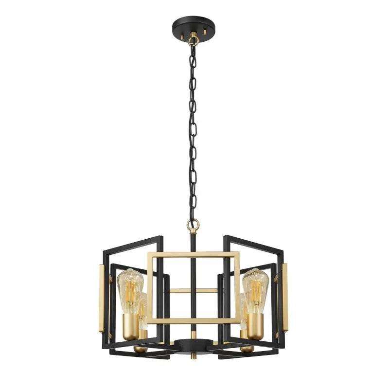 Lampa wisząca Italux Primero PND-44003-4-BK-GD
