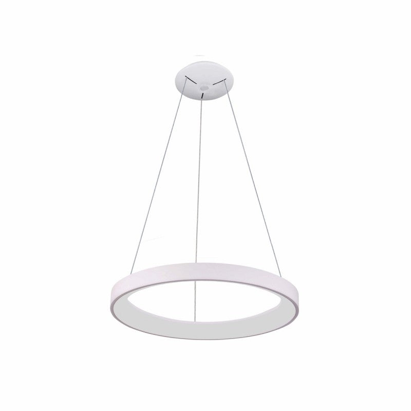 Lampa wisząca Italux Vico 48cm 38W LED barwa zmienna (CCT) | biały