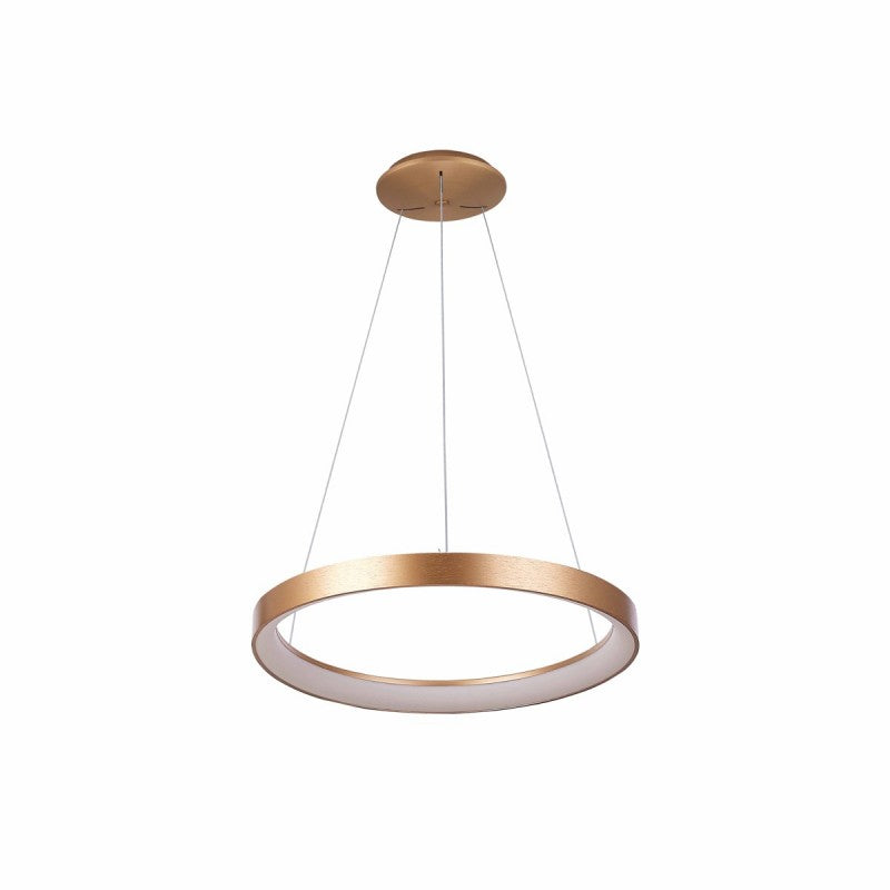 Lampa wisząca Italux Vico 48cm 38W LED barwa zmienna (CCT) | złoty