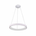 Lampa wisząca Italux Vico 58cm 48W LED barwa zmienna (CCT) | biały