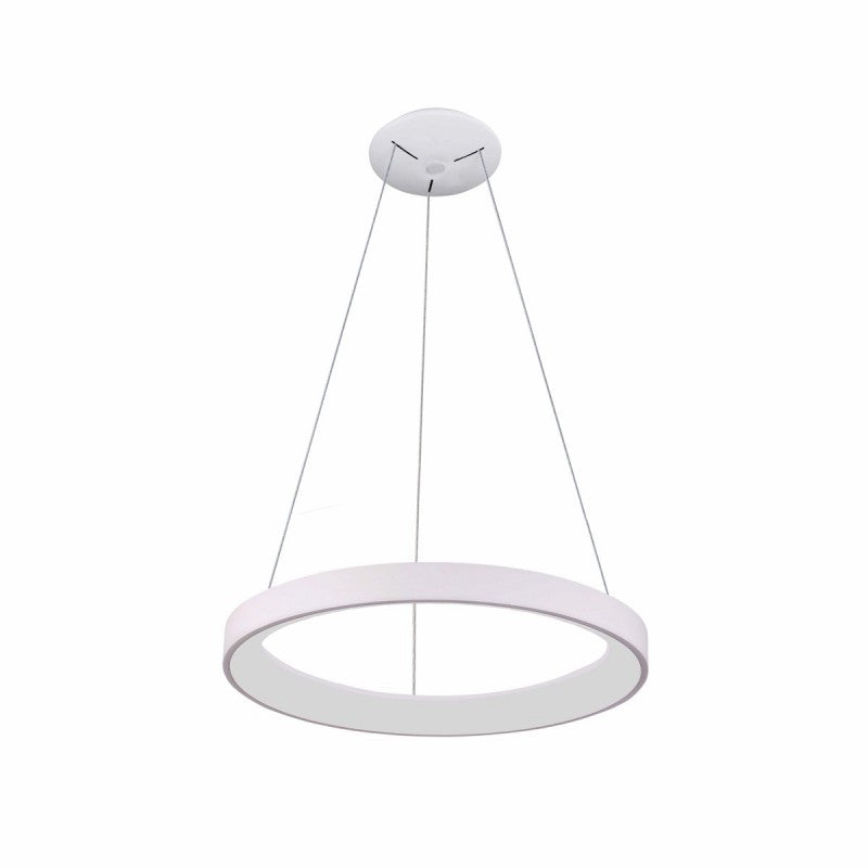 Lampa wisząca Italux Vico 58cm 48W LED barwa zmienna (CCT) | biały