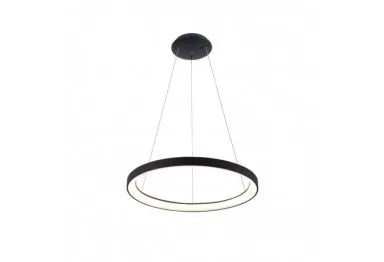 Lampa wisząca Italux Vico 58cm 48W LED barwa zmienna (CCT) | czarny