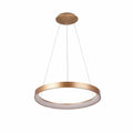 Lampa wisząca Italux Vico 58cm 48W LED barwa zmienna (CCT) | złoty