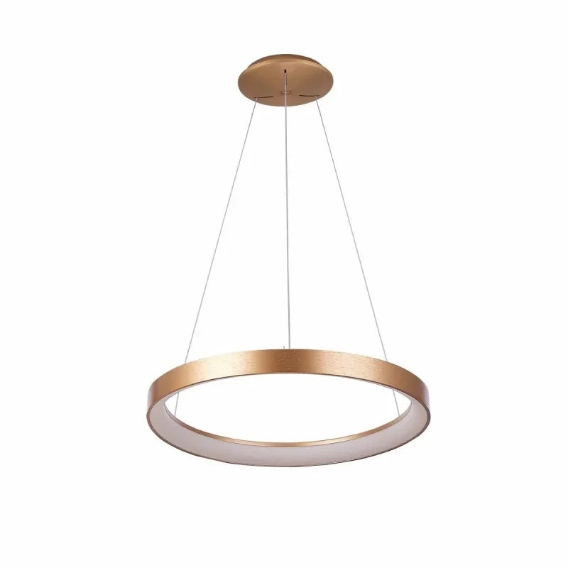 Lampa wisząca Italux Vico 58cm 48W LED barwa zmienna (CCT) | złoty