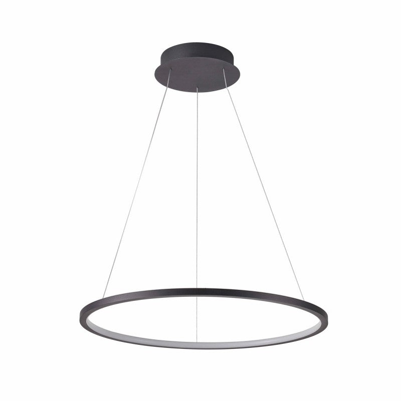 Lampa wisząca Italux Vinola 80cm 48W LED barwa zmienna | czarny