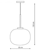 Lampa wisząca JUKON, czarny/biały, 1x60W E27