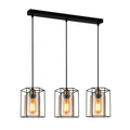 Lampa wisząca KALULA dł. 77cm 3xE27 | bursztynowy