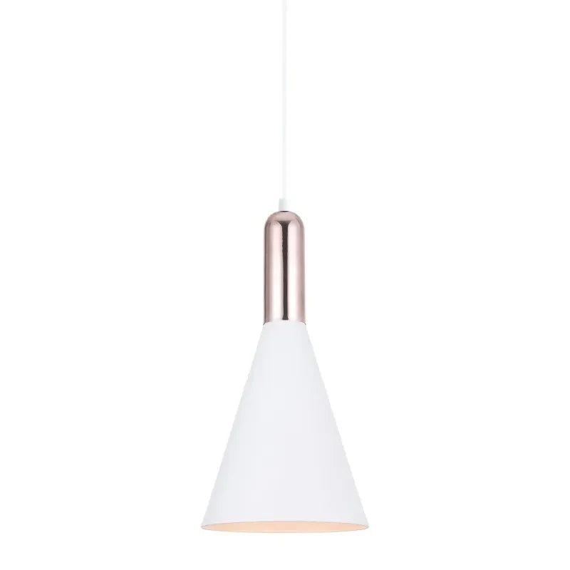 Lampa wisząca KHALEO śr. 19cm E27 | biały/miedziany