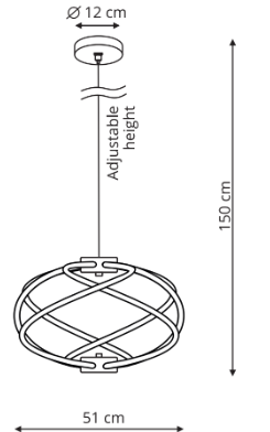 Lampa wisząca Kandor złota LED CCT