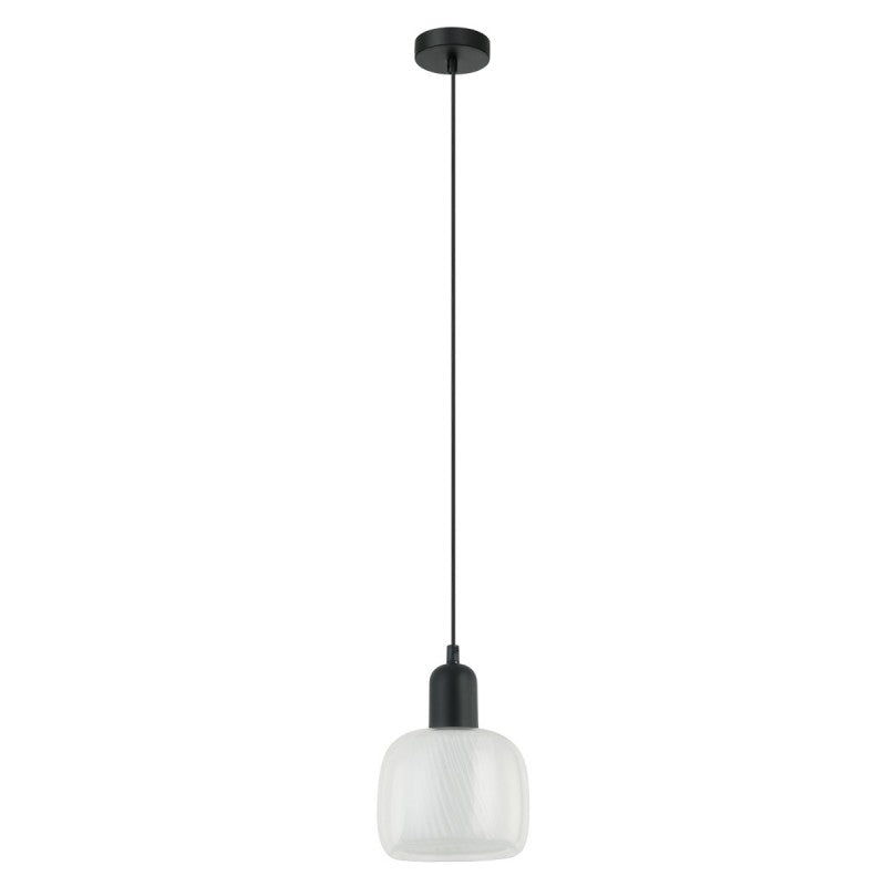 Lampa wisząca LAMEZIA dł. 20cm E27 | czarny