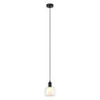 Lampa wisząca LAMEZIA dł. 20cm E27 | czarny
