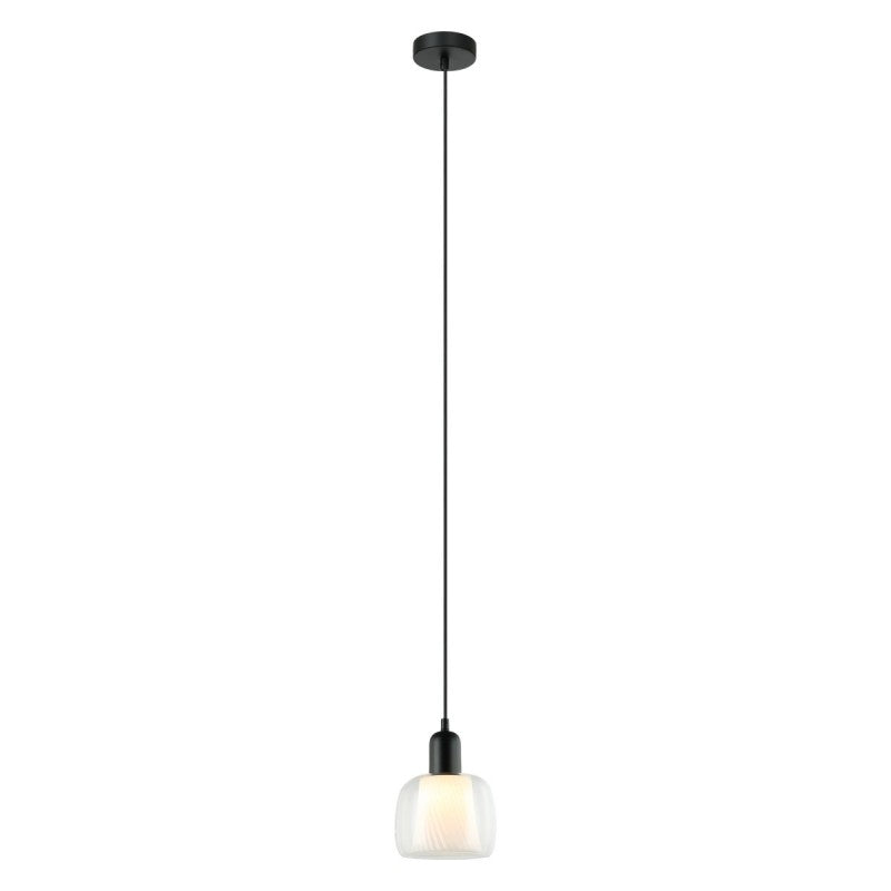 Lampa wisząca LAMEZIA dł. 20cm E27 | czarny