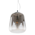 Lampa wisząca LANILA dł. 33cm E27 | chrom/dymiony