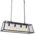 Lampa wisząca LAVERNO dł. 100cm 4xE27| czarna