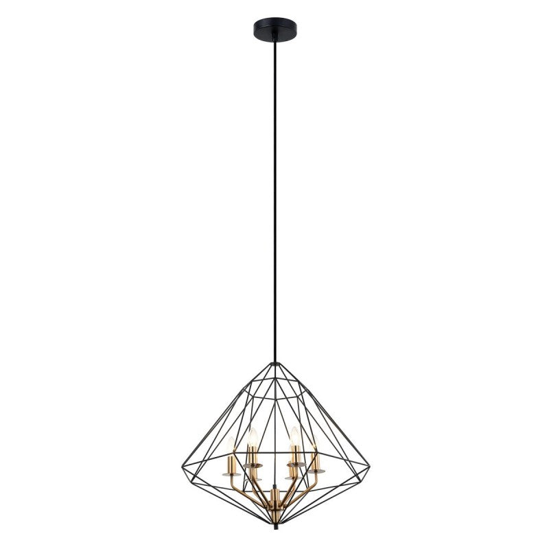 Lampa wisząca LOFT Maresmo dł. 65cm E14 | czarna