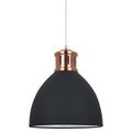 Lampa wisząca LOLA śr. 30cm E27 | grafitowy/czerwony miedziany