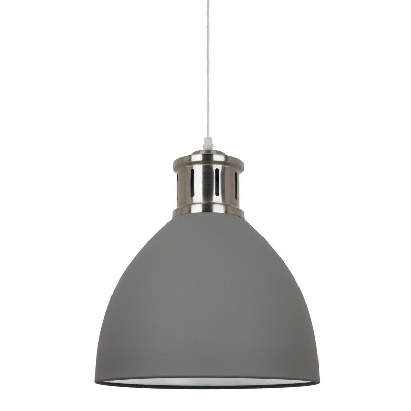 Lampa wisząca LOLA śr. 30cm E27 | szary/nikiel satynowany