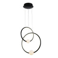 Lampa wisząca LOZANNA dł. 43cm 44,8W LED ciepła biel 3000K | czarny/różowy
